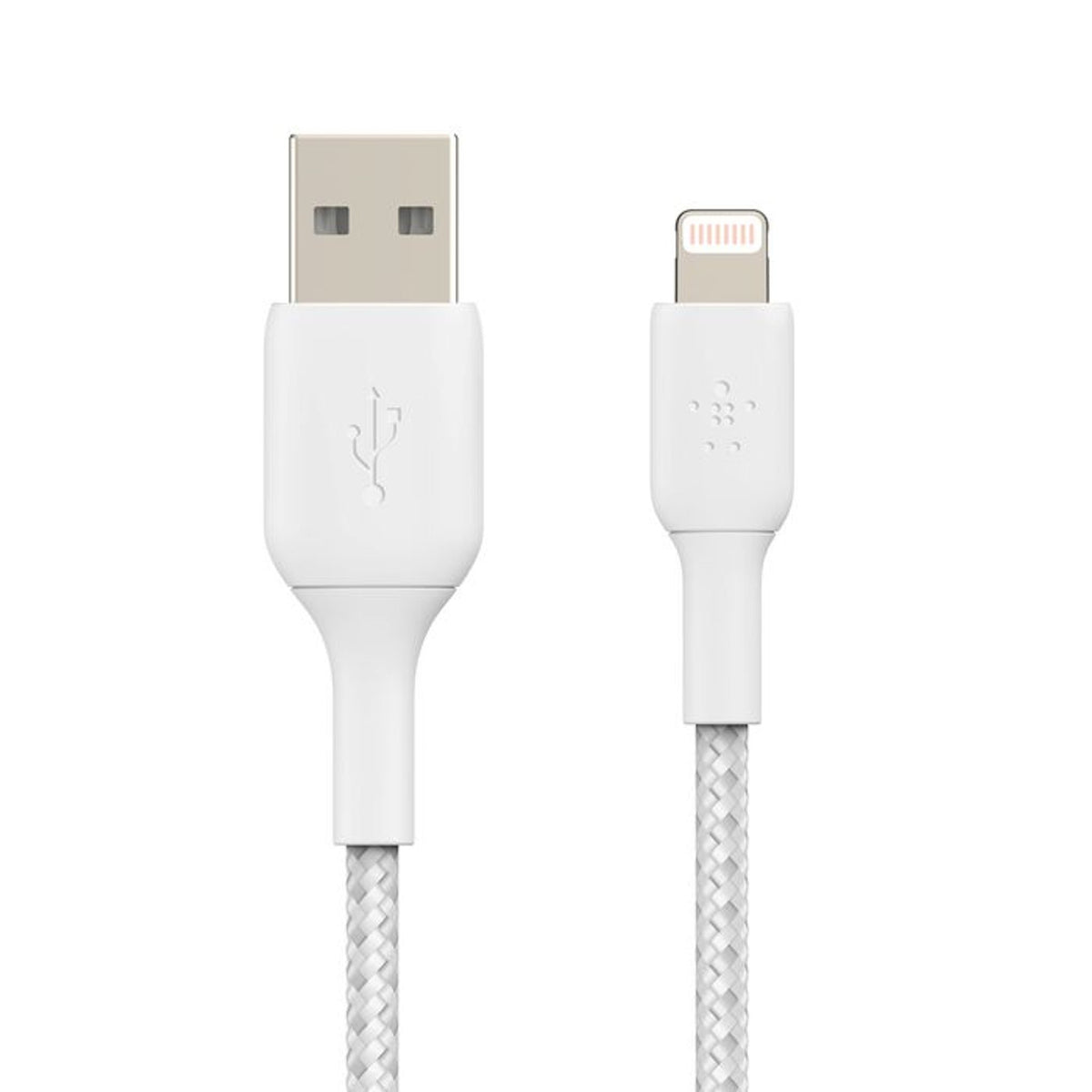 Belkin BoostCharge Braided Lightning to USB-A Cable 2M White CAA002bt2MWH tl:7c8e0885