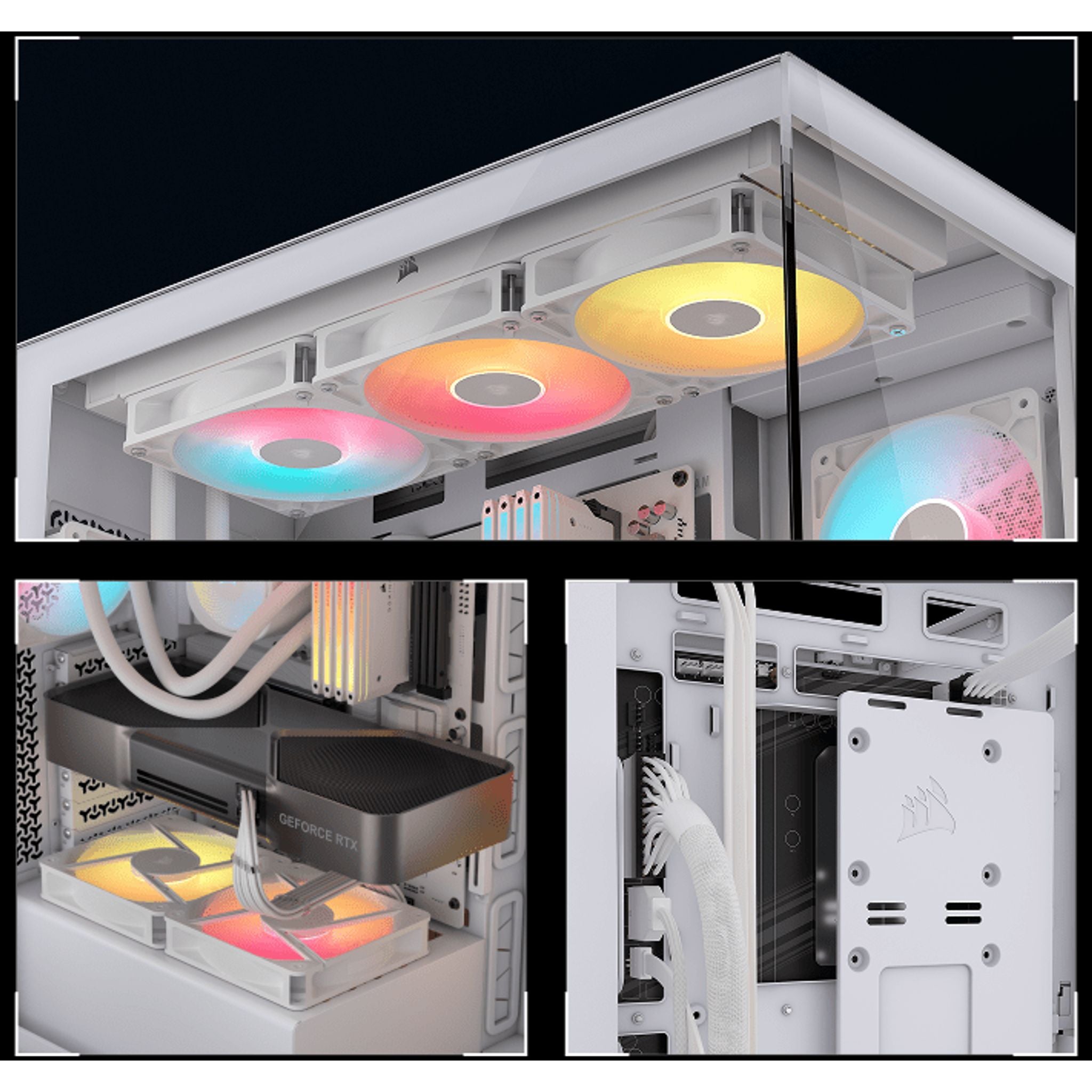 Corsair 3500X RS-R ARGB White Mid-Tower Case ATX/E-ATX Tempered Glass USB-C tl:aa6a8cd7