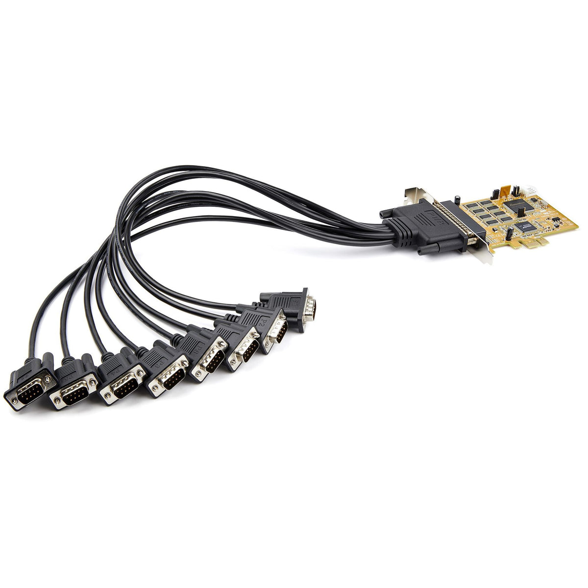 StarTech.com 8-Port PCI Express RS232 Serial Adapter Card 16C1050 UART 15kV ESD