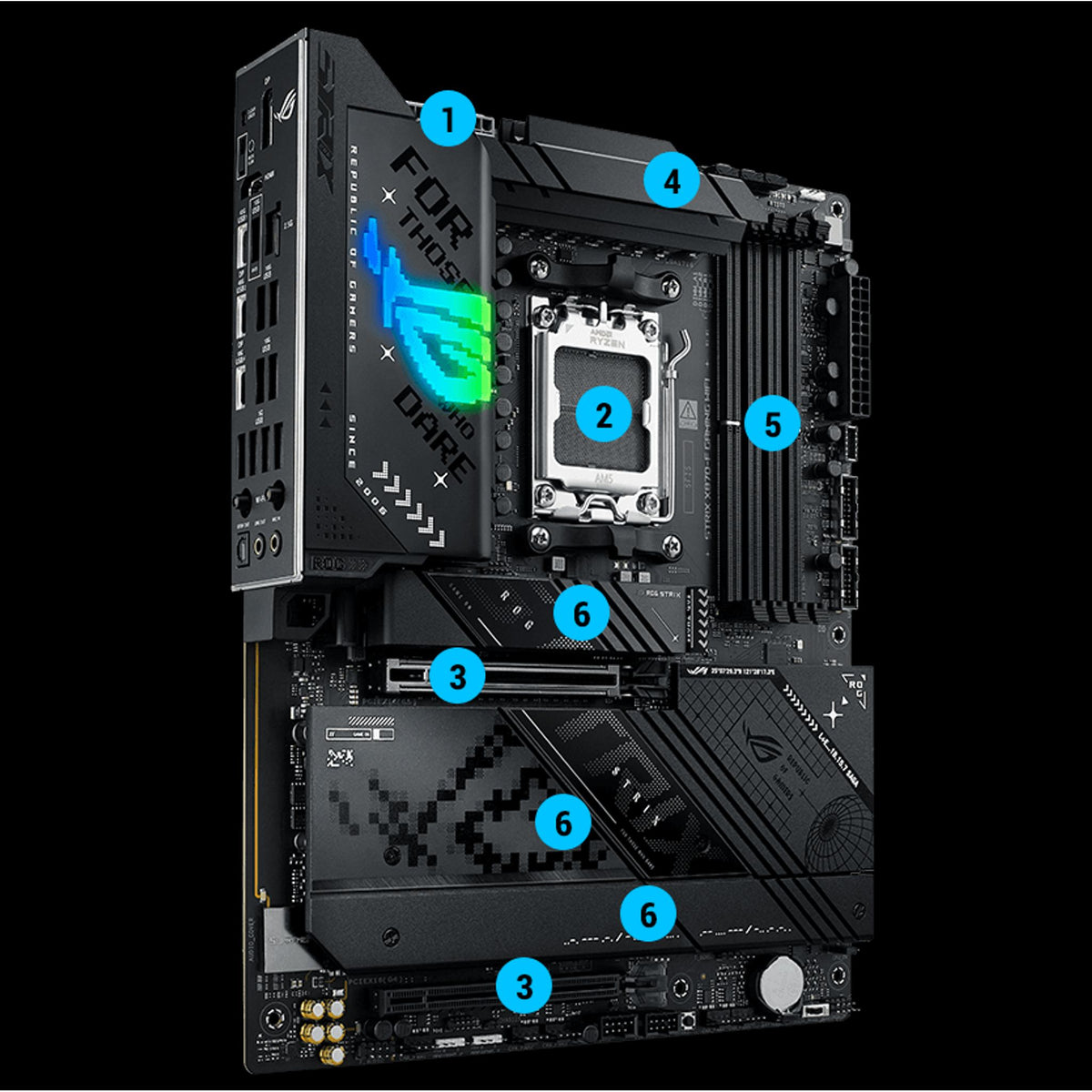 ASUS ROG STRIX X870-F GAMING WIFI AM5 DDR5 192GB 4x M.2 PCIe 5.0 WiFi 7 tl:290dce63
