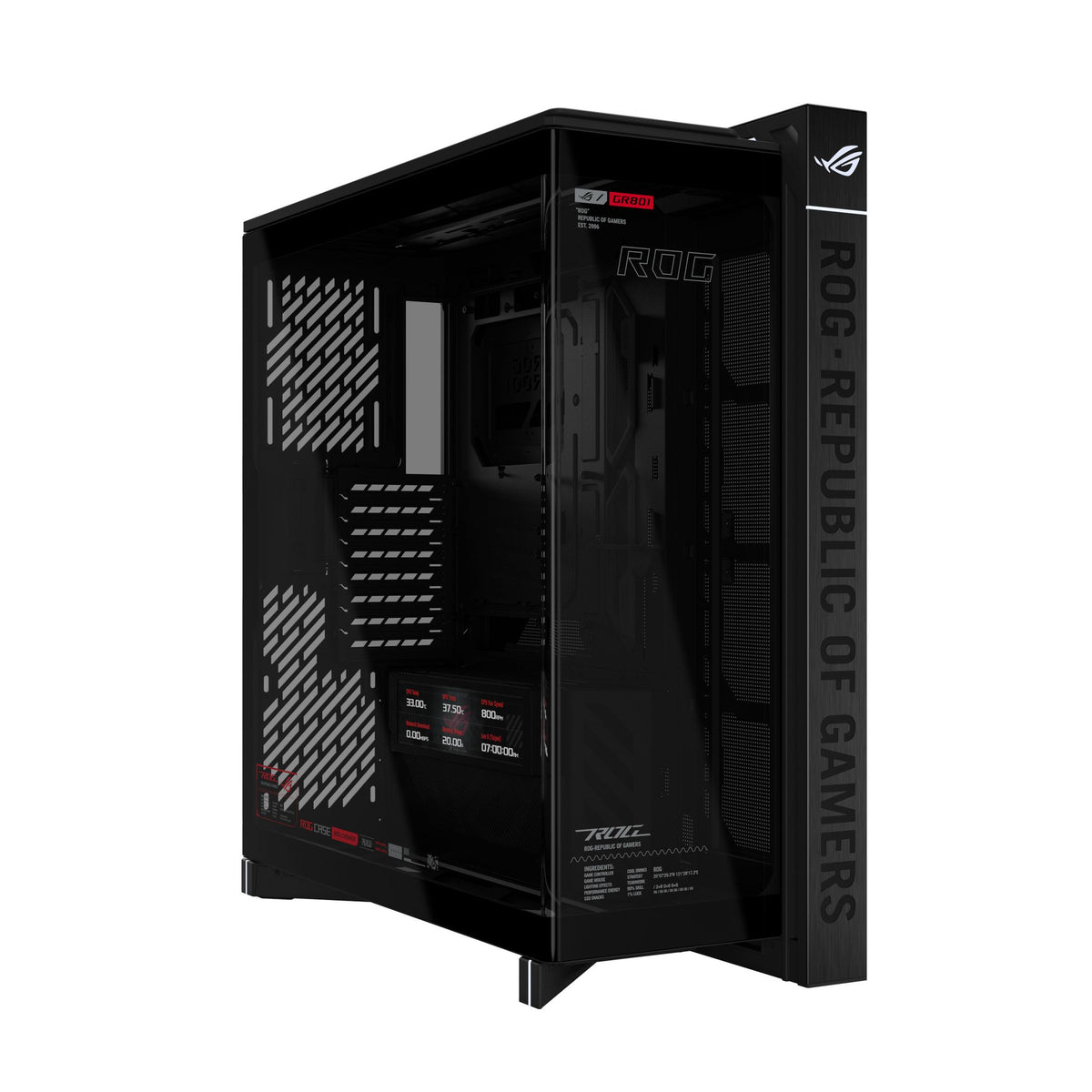 ASUS ROG Cronox GR801 EATX Full Tower Case 9.2" LCD 400MM GPU 360MM RAD Black