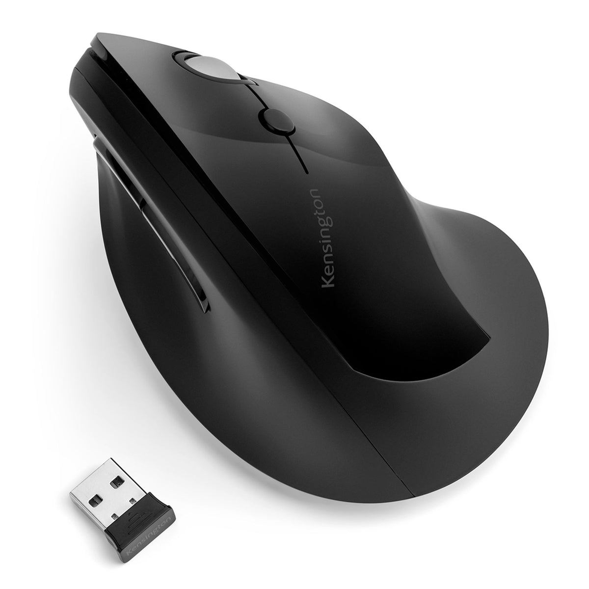 Kensington Pro Fit Ergo Vertical Wireless Mouse Black 6 Buttons 800-1600 DPI