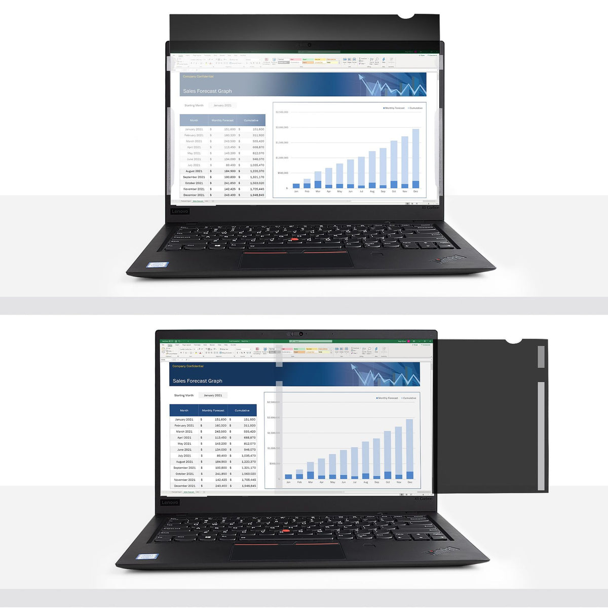 StarTech.com Anti-Glare Privacy Screen Filter 14" 16:9 Blue Light Reduction