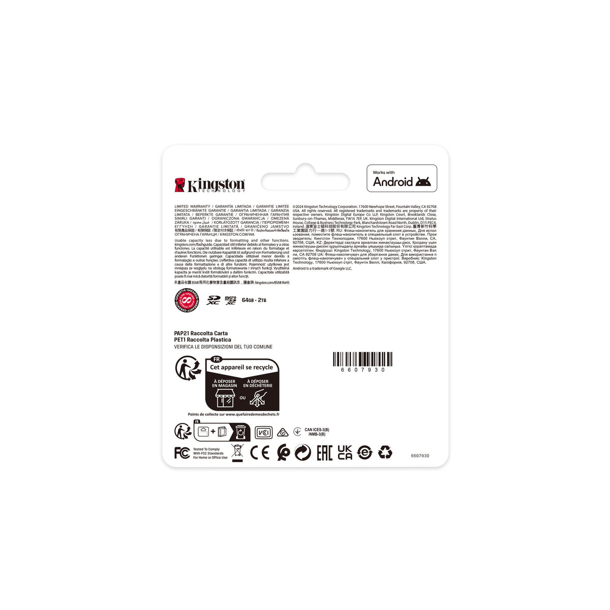 Kingston Canvas Select Plus 1TB UHS-I 150MB/s Class 10 microSDXC