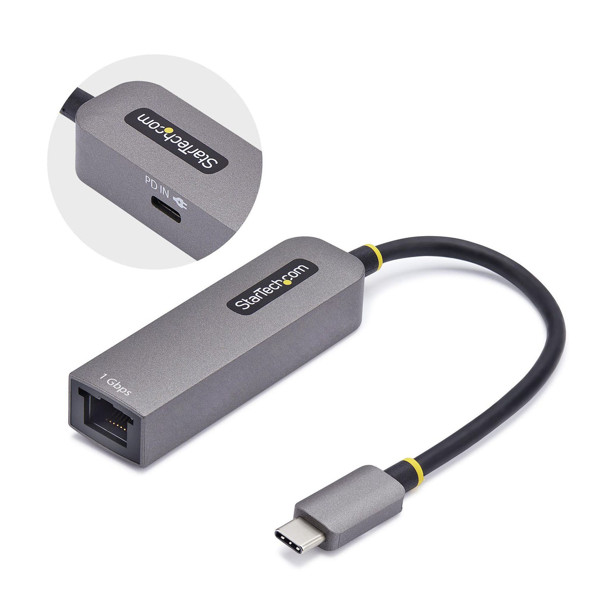 StarTech.com USB-C to Ethernet Adapter 1Gbps 100W PD Pass-Through USB 3.0