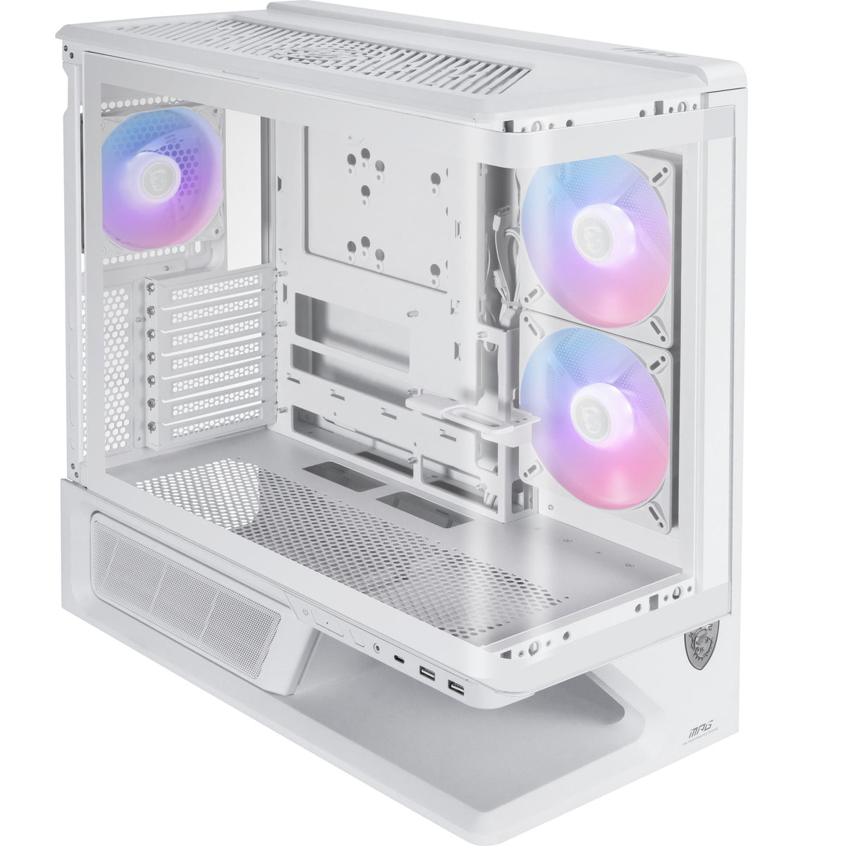 MSI ATX Mid Tower Curved TG Front 2x140mm ARGB Side 1x120mm ARGB Rear Floating