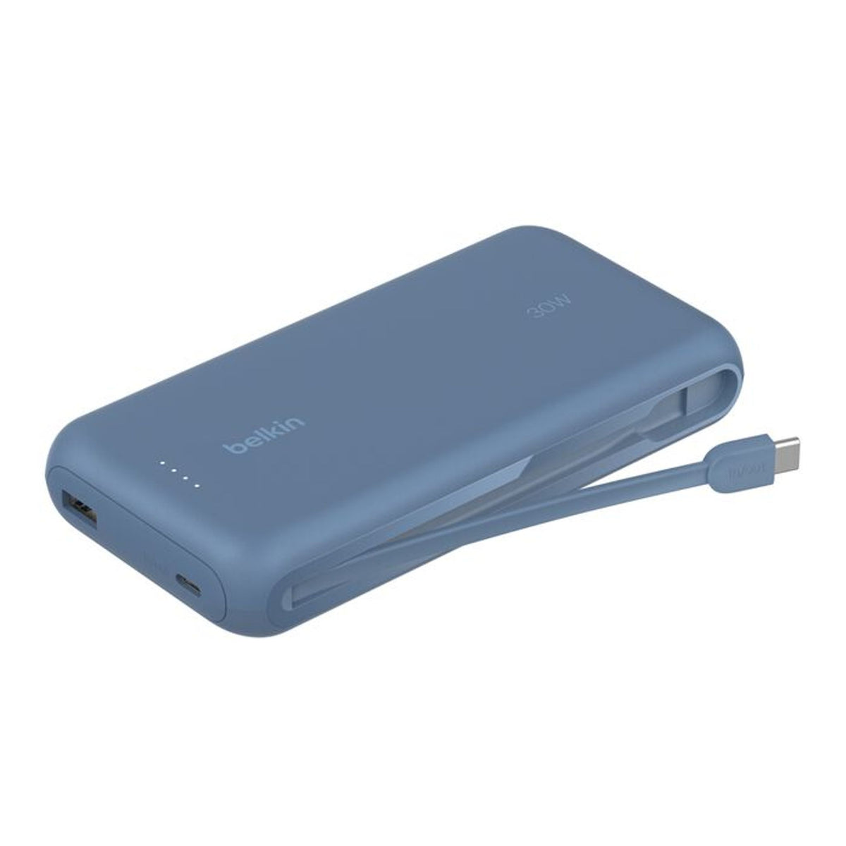Belkin BoostCharge 20000mAh Power Bank With Integrated USB-C Cable 30W 2xUSB-C 1xUSB-A Blue tl:f0fe9d4a
