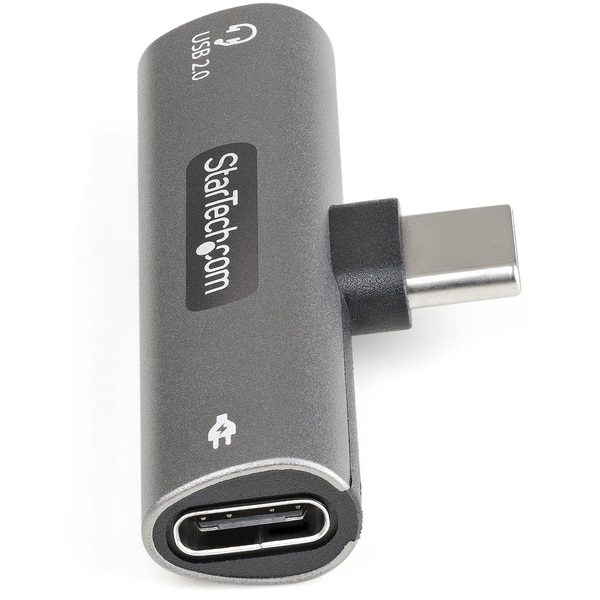 StarTech USB C Audio Charge Adapter USB-C Male Female Ports Silver