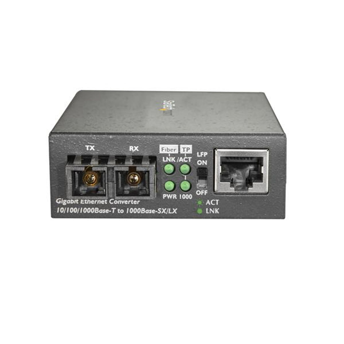 StarTech.com Gigabit Ethernet Media Converter 2 Port Twisted Pair Optical Fiber