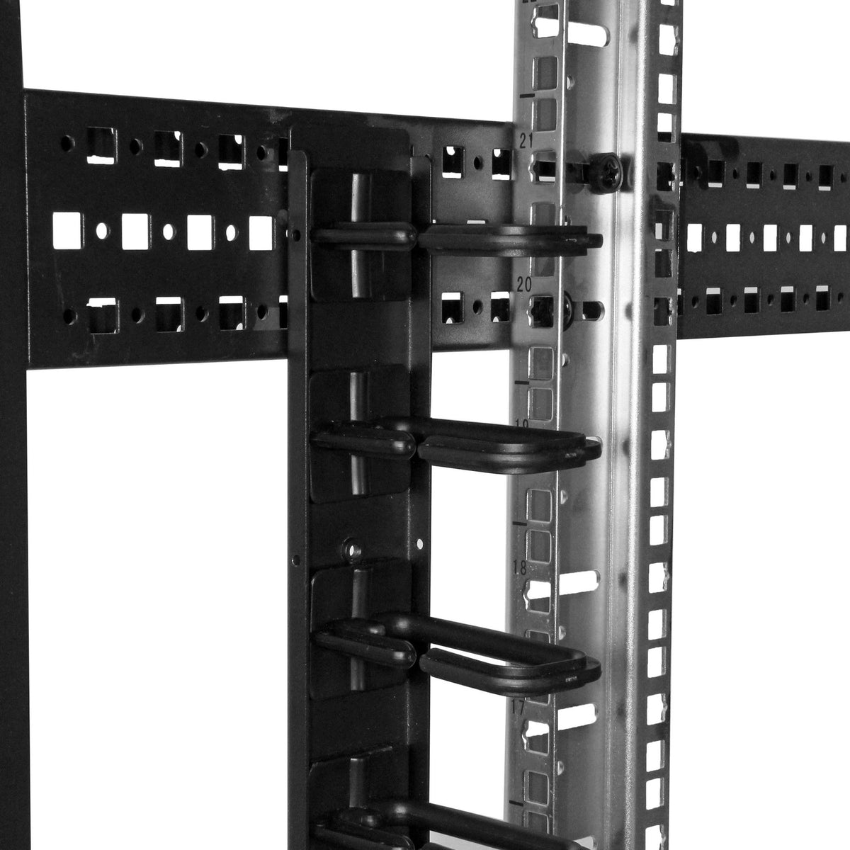 StarTech.com CMVER20UD Vertical 0U Server Rack Cable Management 20U D-Ring