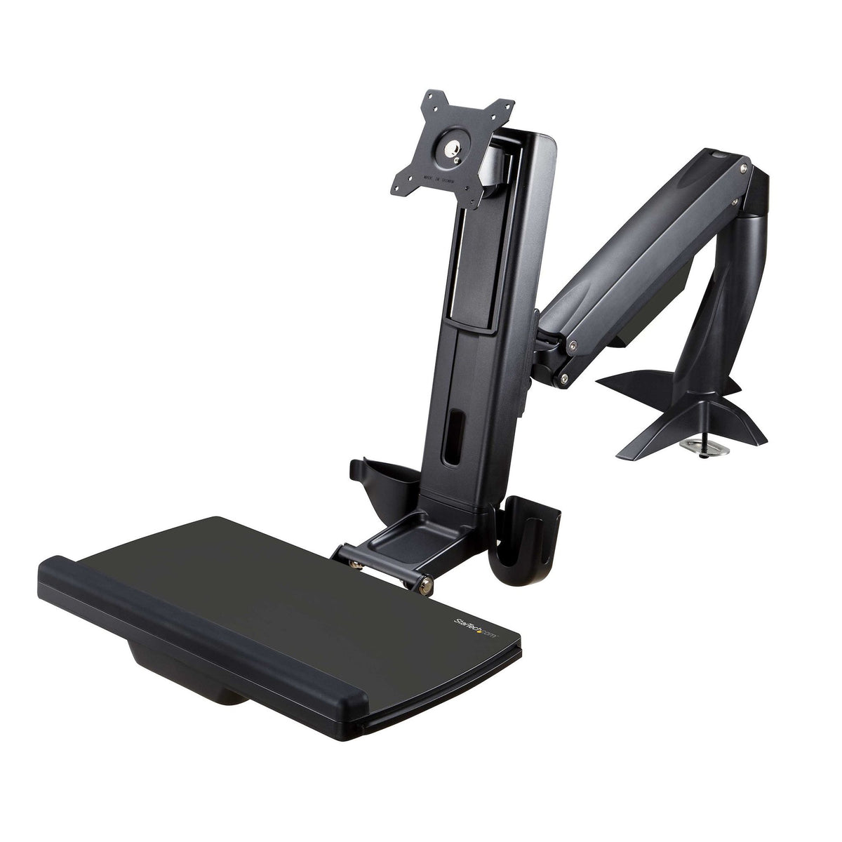 StarTech.com Sit-Stand Monitor Arm Desk Mount 27" VESA Display Keyboard Tray