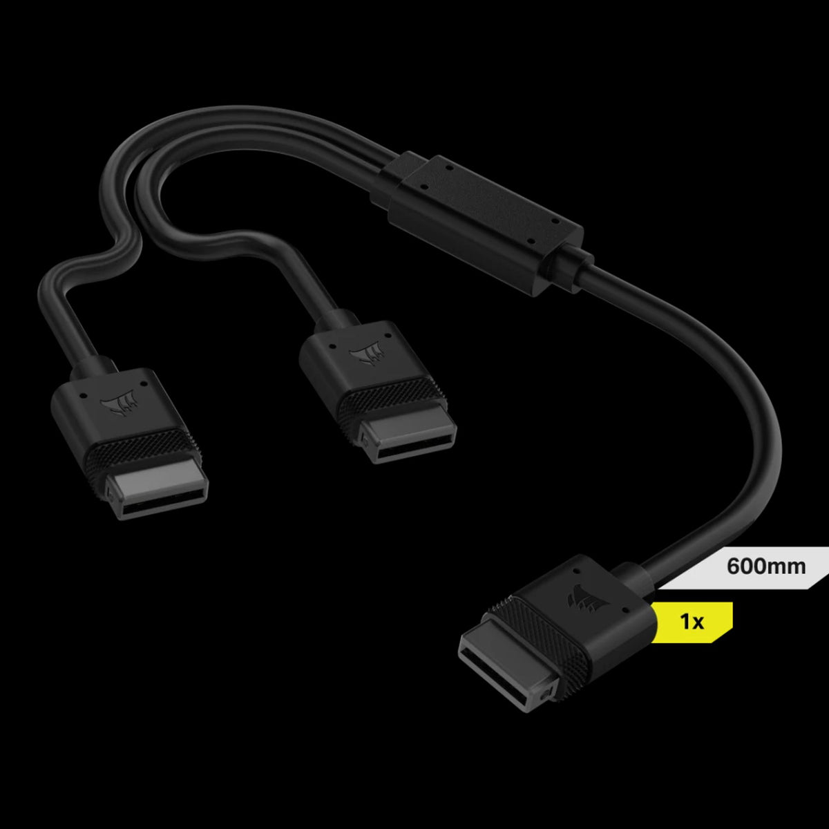 Corsair iCUE LINK Cable 600mm Y-Straight Connectors Black tl:d91f5f2