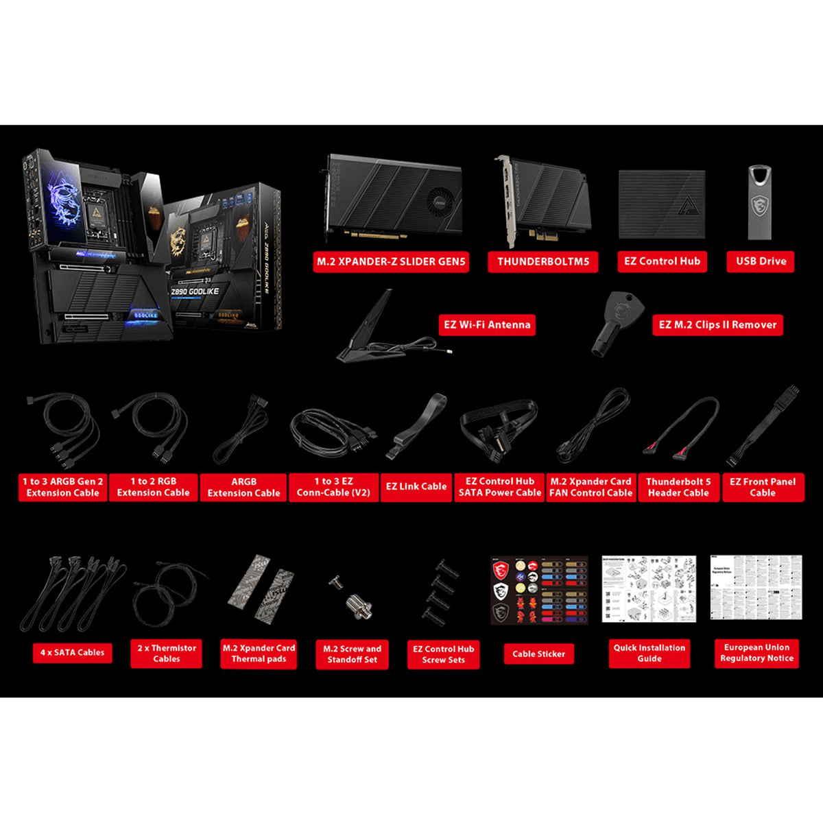 MSI MEG Z890 GODLIKE INTEL Z890 4x DDR5 2x PCI-E x16 8x M.2 WiFi 7 Motherboard tl:cc7c25f2