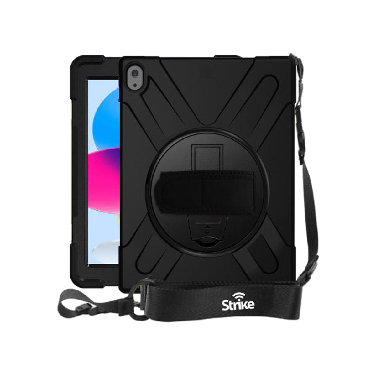Strike Rugged Case with Hand Strap and Lanyard for iPad 11th/10th Gen
