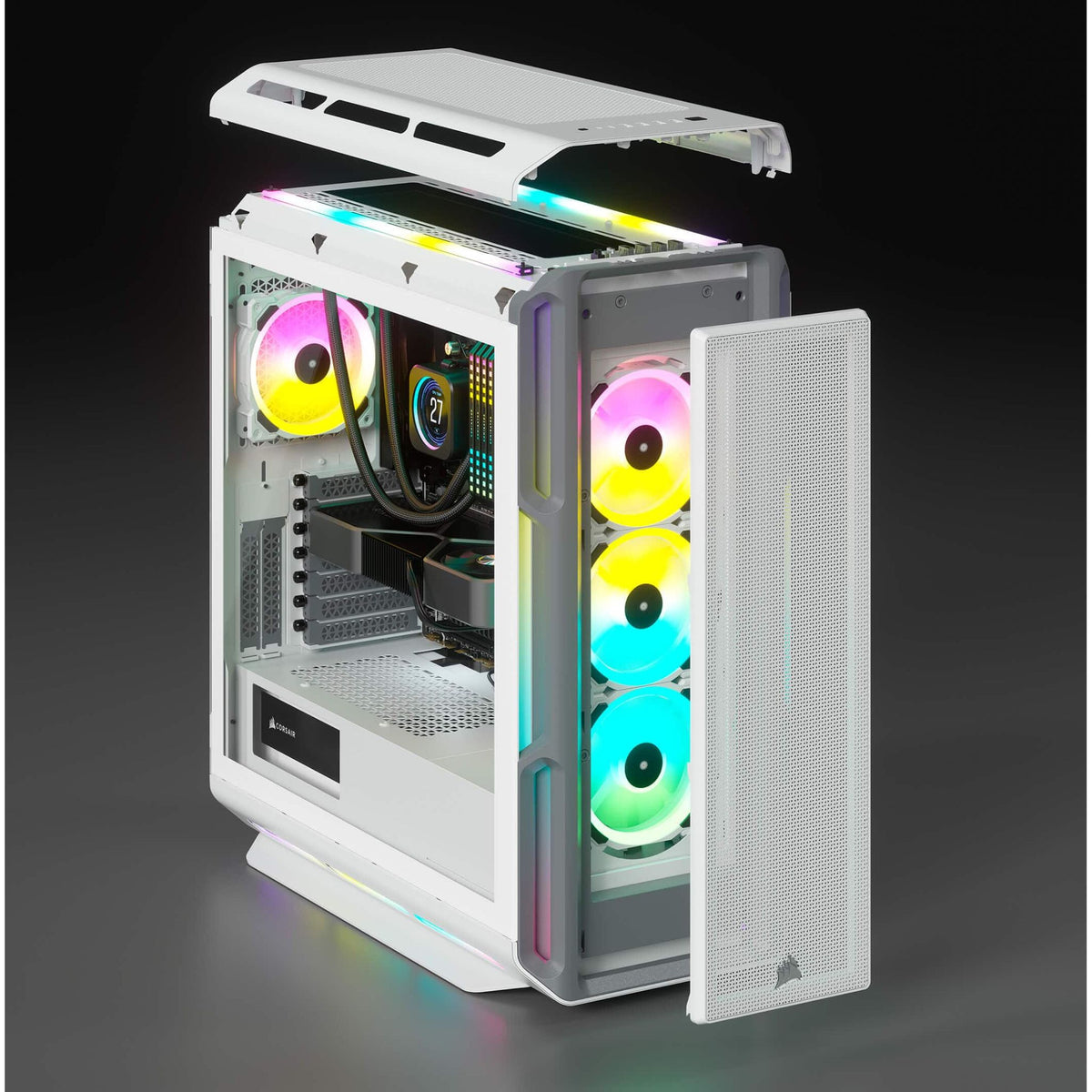 Corsair iCUE 5000T RGB ATX Mid-Tower Case White USB-C 160LED tl:6130c854