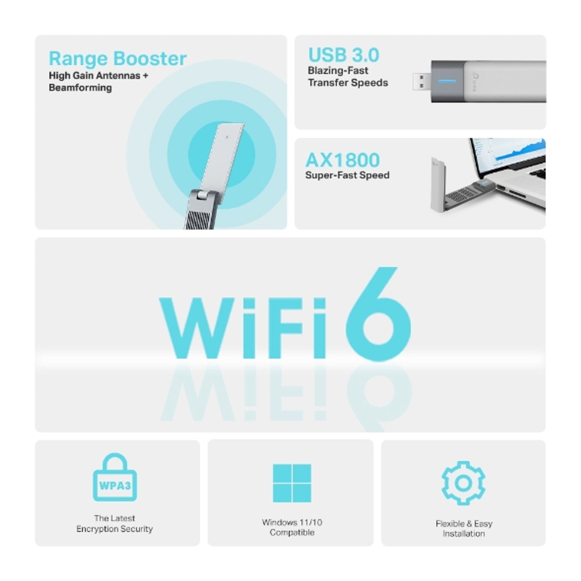 TP-Link Archer TX20UH AX1800 Dual-Band 1201Mbps USB Adapter tl:6ed2ca72