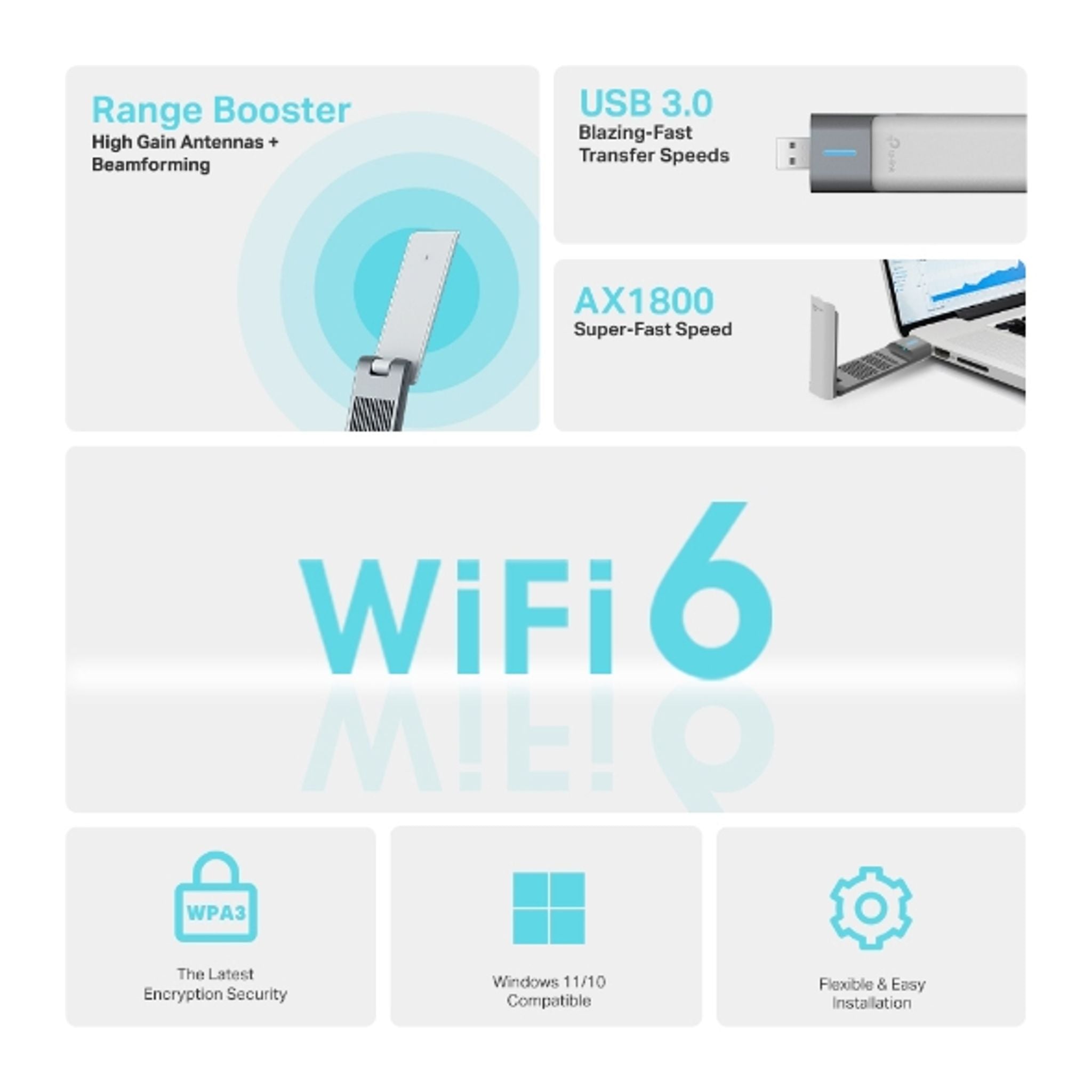 TP-Link Archer TX20UH AX1800 Dual-Band 1201Mbps USB Adapter tl:6ed2ca72
