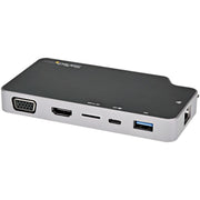 StarTech.com USB-C Docking Station Black 4K HDMI VGA Ethernet MicroSD Reader