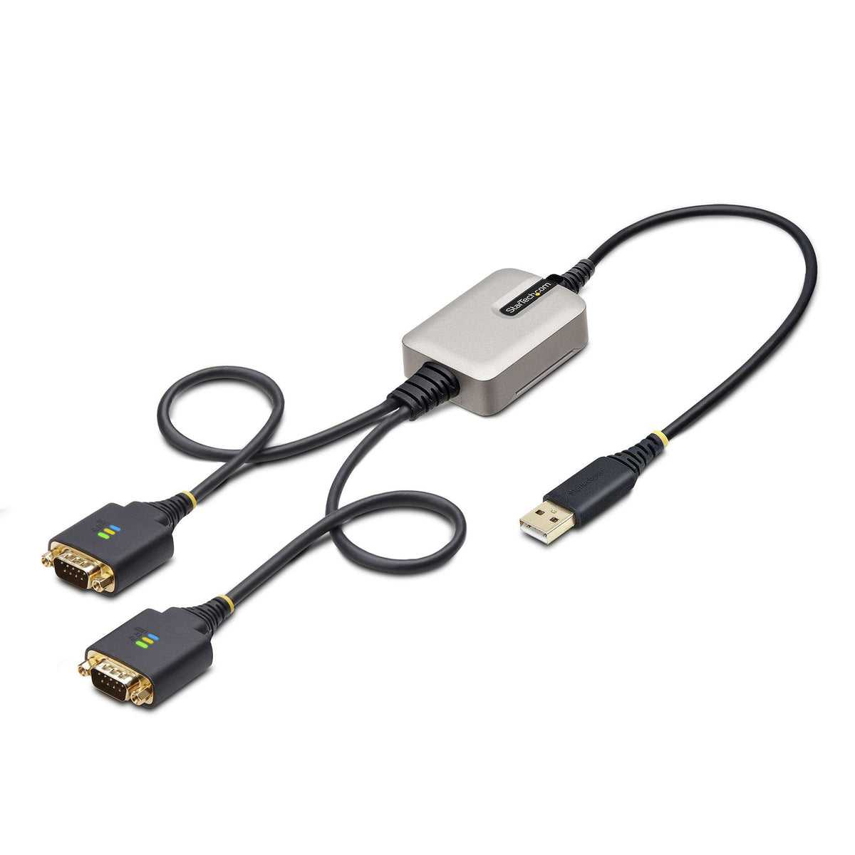 StarTech 60cm 2-Port USB to Serial Adapter Cable FTDI DB9 RS232 COM Retention