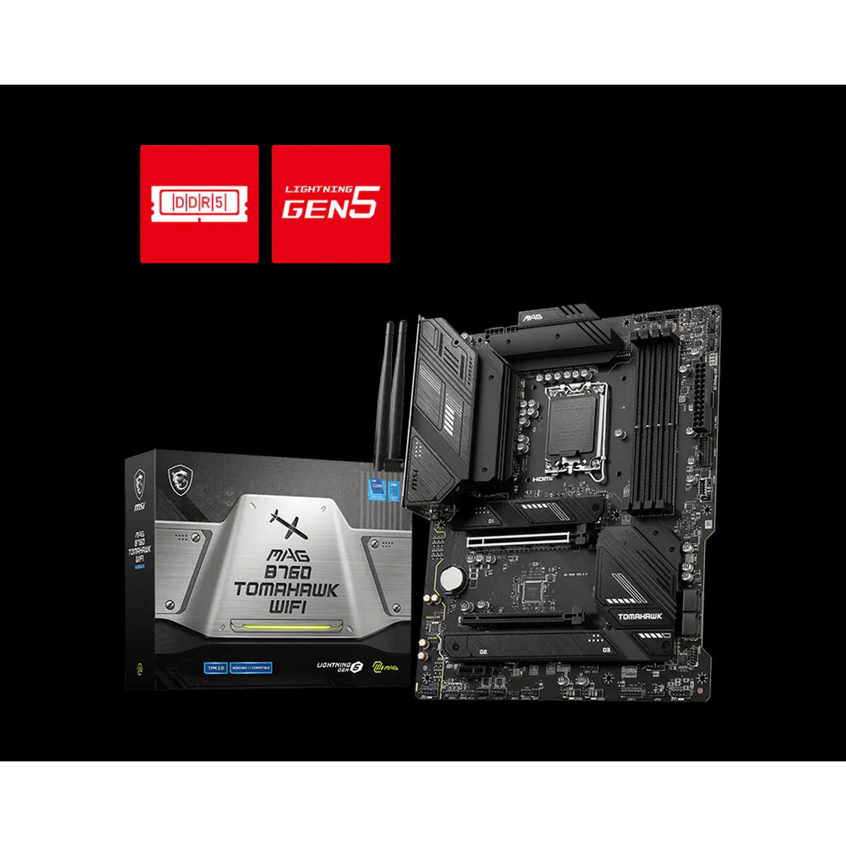 MSI MAG B760 TOMAHAWK WIFI DDR5 ATX Motherboard tl:72a3c63d