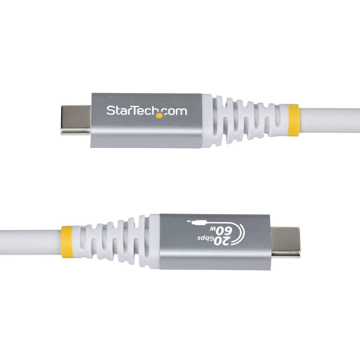 StarTech.com 3m USB4 Cable 20Gbps 60W PD 4K120Hz DP 1.4 TPE Jacket White USB-C