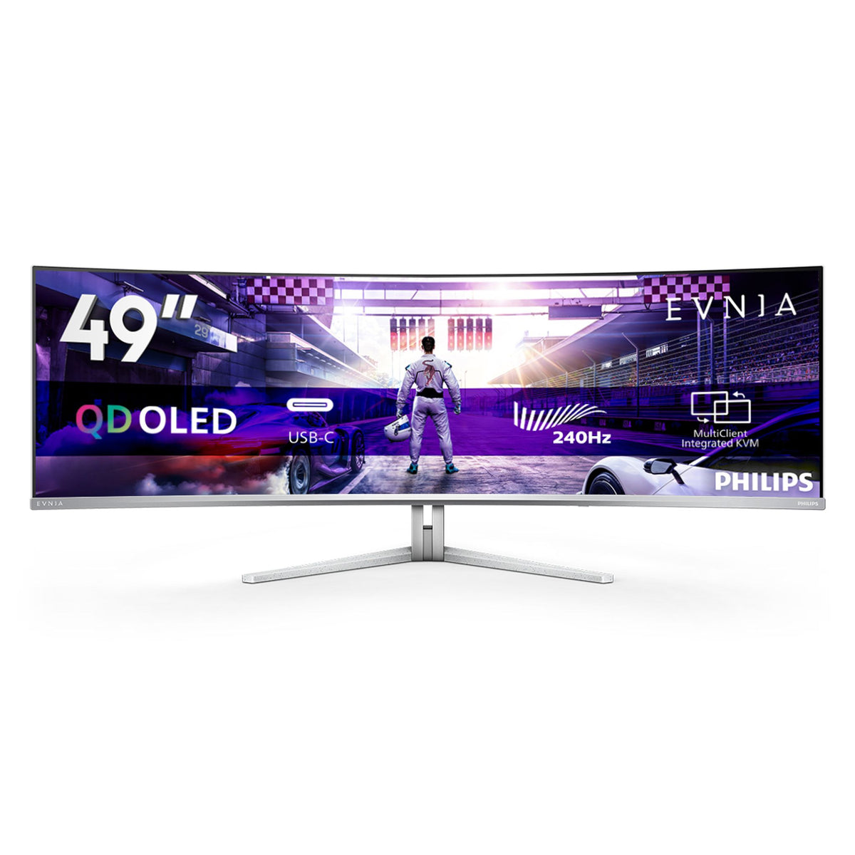Philips 49M2C8900 5K 32:9 Curved QD-OLED 240Hz Monitor HDMI DP USB-C