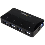 StarTech 4-Port USB 3.0 Hub with Charging Port 2.4A 5Gbps Desktop Charger