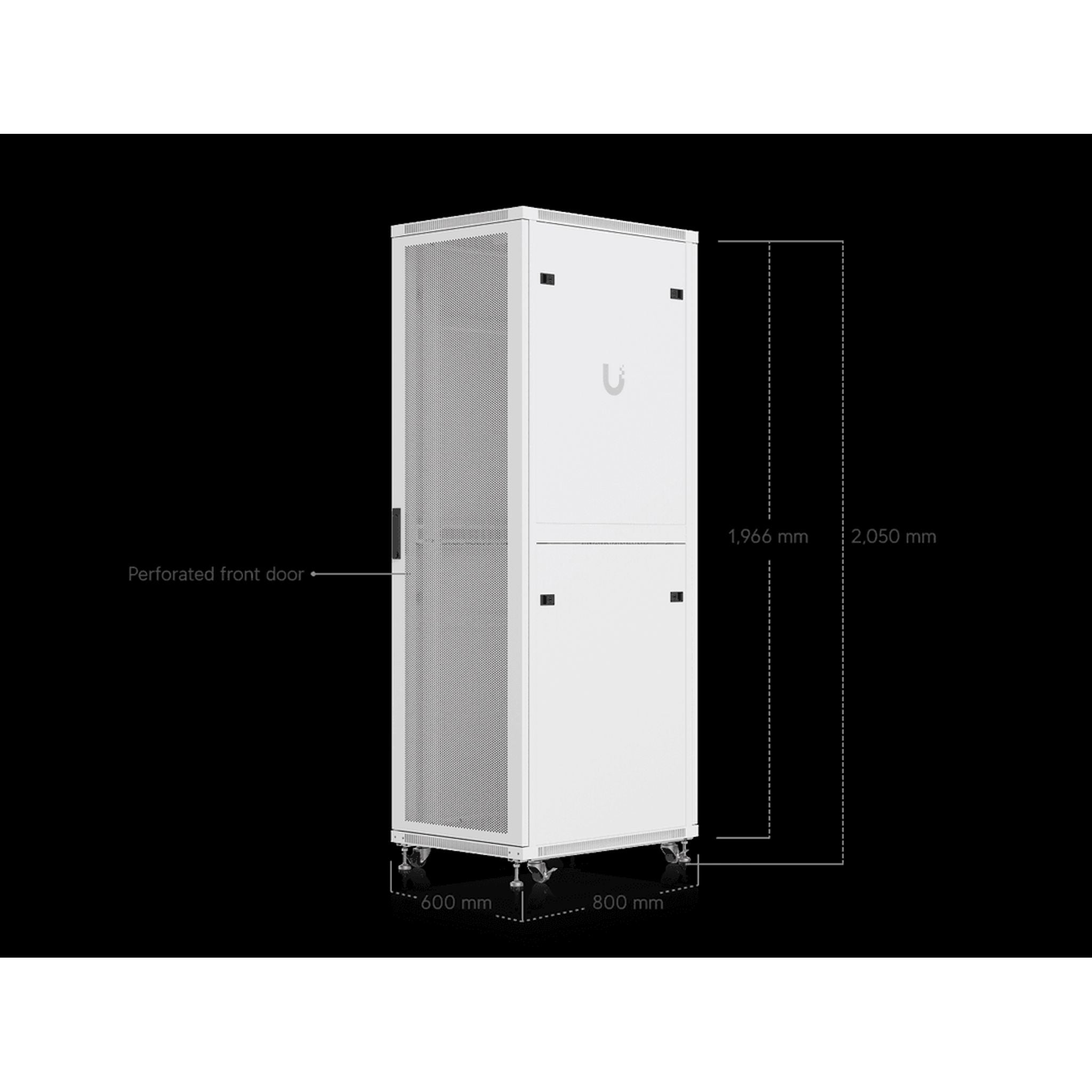 Ubiquiti 42U Rack Cabinet Built-In Fans Removable Panels Lockable Casters Heavy-Duty tl:32b93336