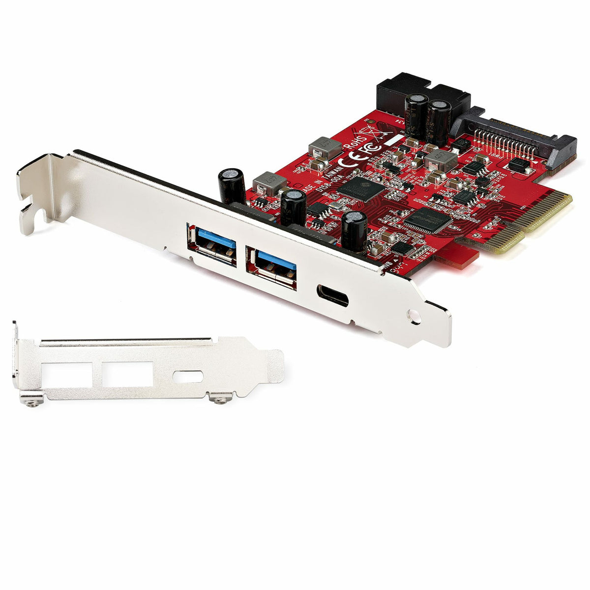StarTech USB Adapter PCI Express x4 5 USB Ports Red UASP