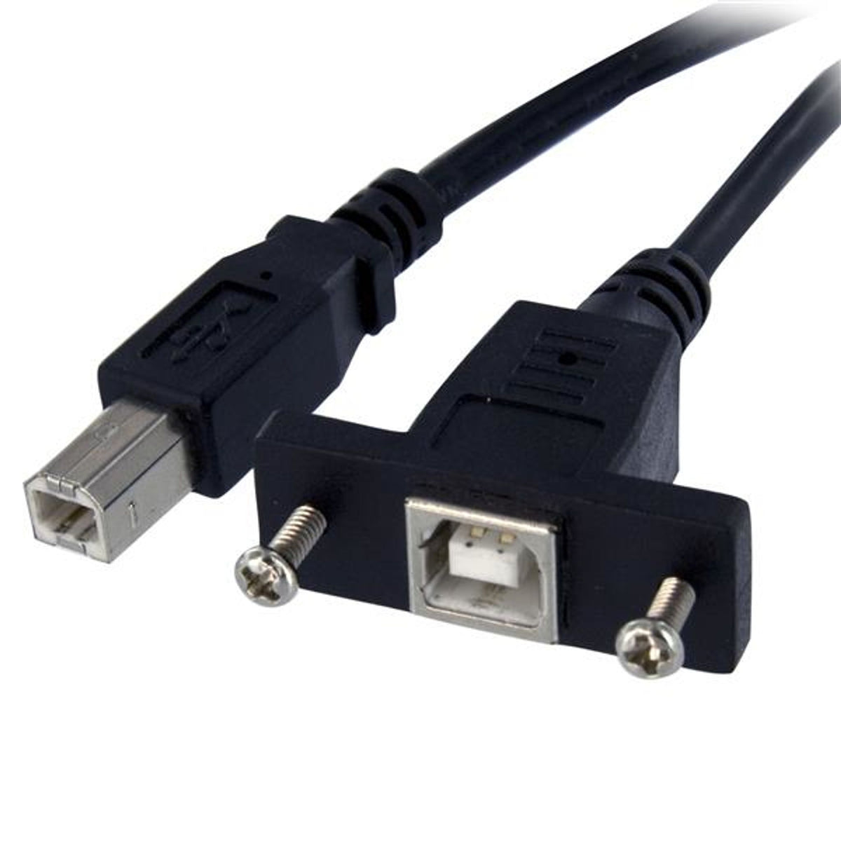 StarTech.com 3ft USB B/F Panel Mount Cable Black