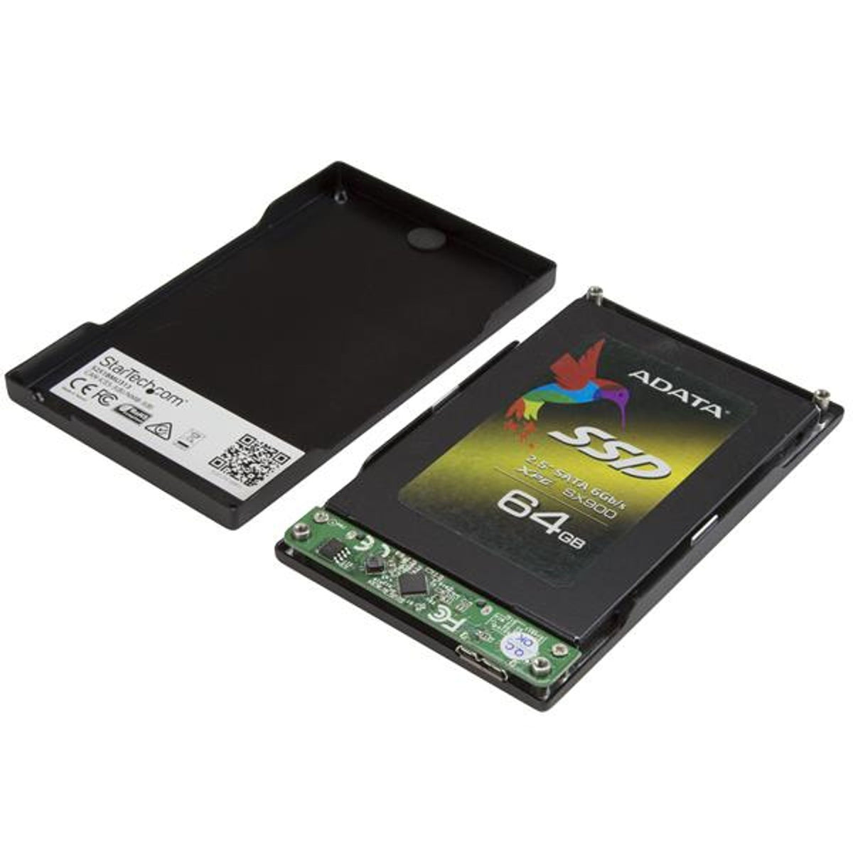 StarTech.com USB 3.1 2.5" SATA SSD/HDD Enclosure Aluminum UASP