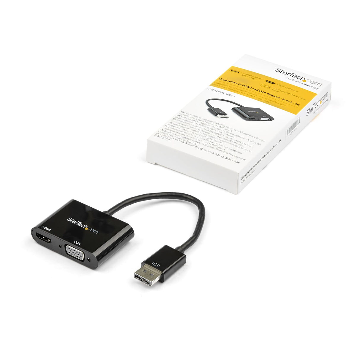 StarTech DisplayPort to HDMI VGA Adapter 4K 60Hz 1080p