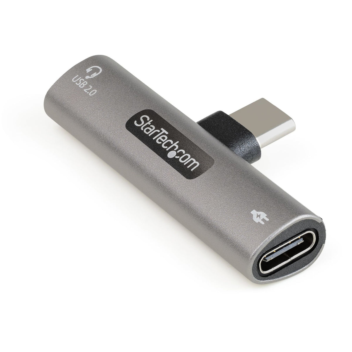 StarTech USB C Audio Charge Adapter USB-C Male Female Ports Silver