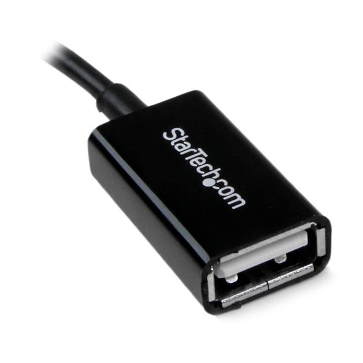 StarTech.com 5in Micro USB to USB OTG Host Adapter M/F Black