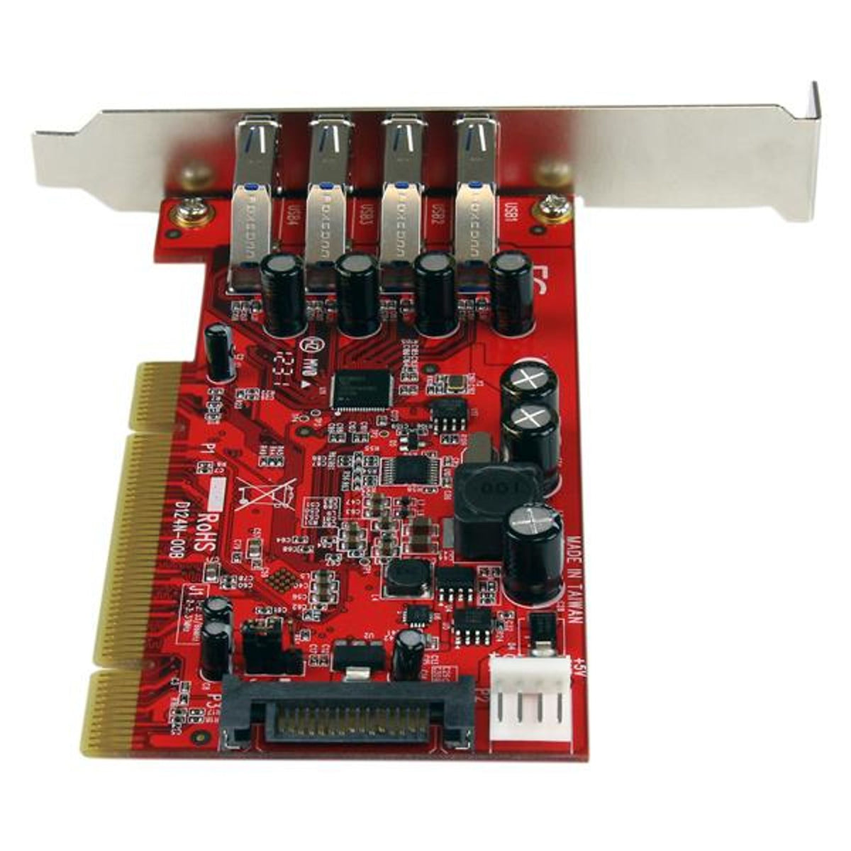 StarTech USB Adapter PCI Red 4-Port USB 3.0 Card