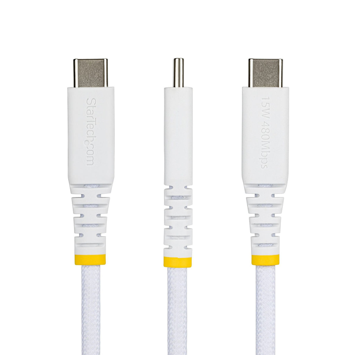 StarTech 30cm USB-A to USB-C 15W Fast Charging Cable Braided Nylon/TPE Jacket