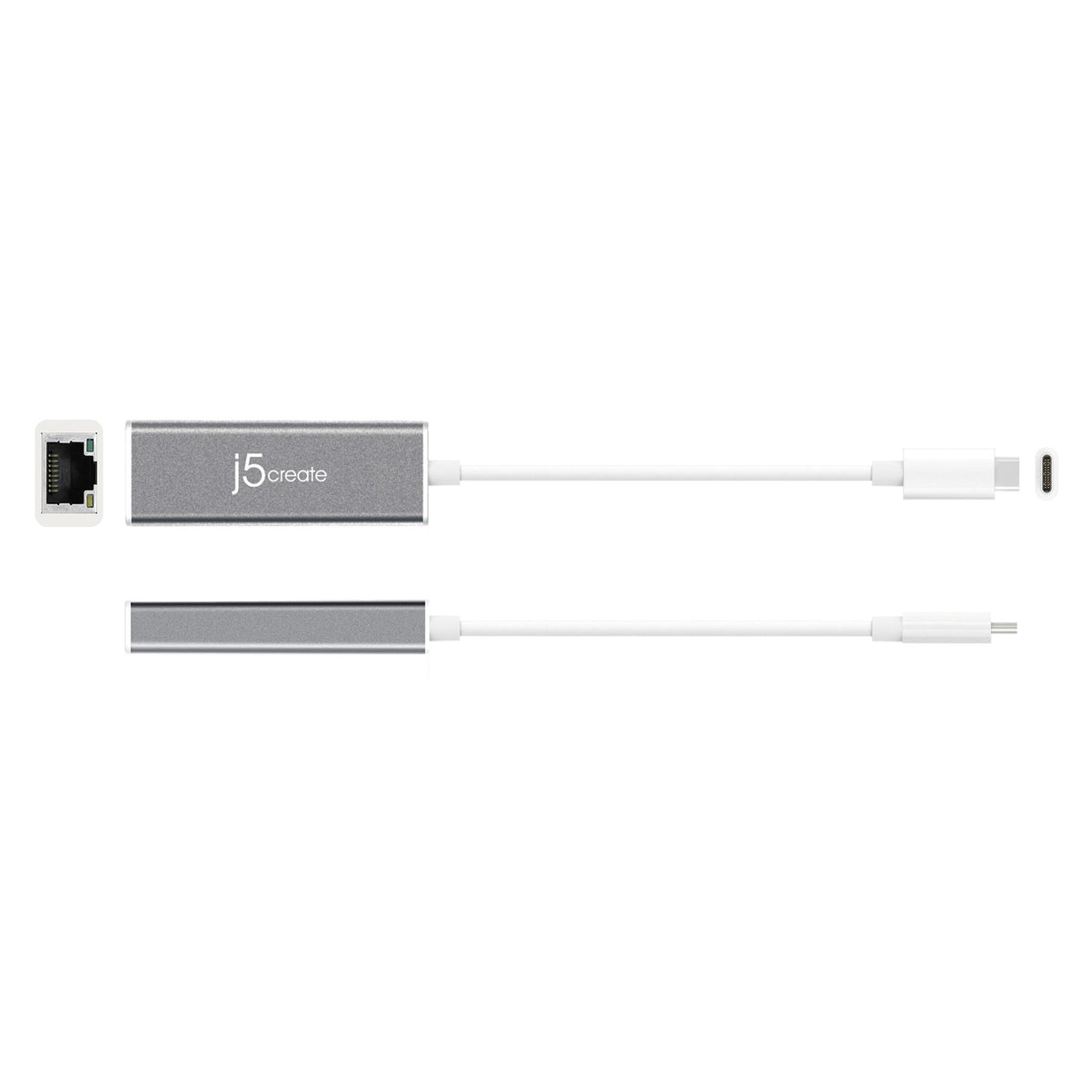 j5create JCE133G Gigabit Ethernet Adapter USB-C 1Port 10/100/1000Base-T