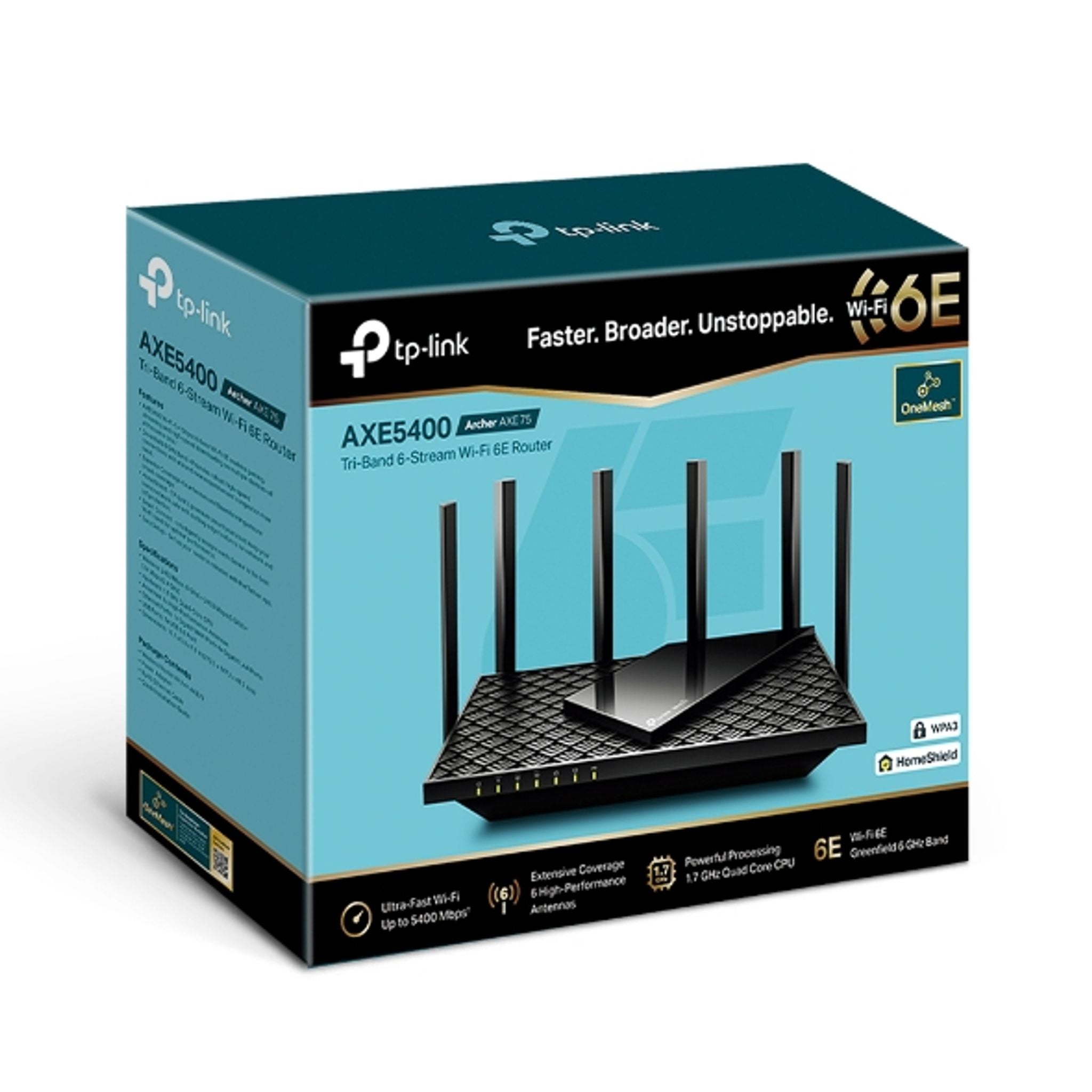 TP-Link Archer AXE75 AXE5400 Tri-Band Wi-Fi 6E Router tl:971e785f