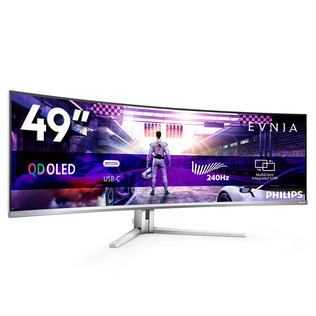 Philips 49M2C8900 5K 32:9 Curved QD-OLED 240Hz Monitor HDMI DP USB-C