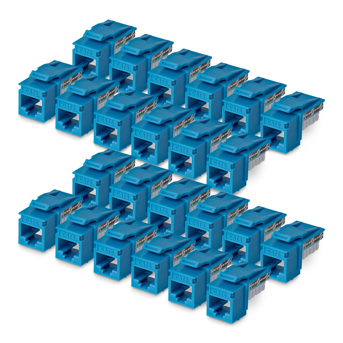StarTech Cat6 Keystone Jack 24-Pack RJ45 Blue