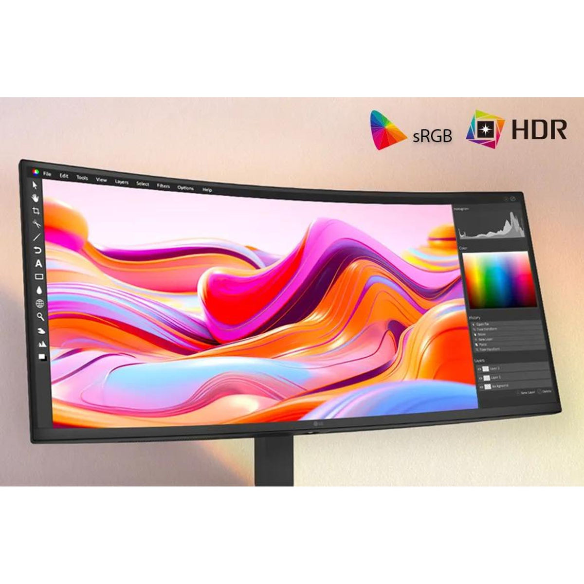 LG 34" UltraWide WQHD Curved 144Hz Monitor 3440x1440 HDR10 2xHDMI DP 1.4 tl:6ba8cd61