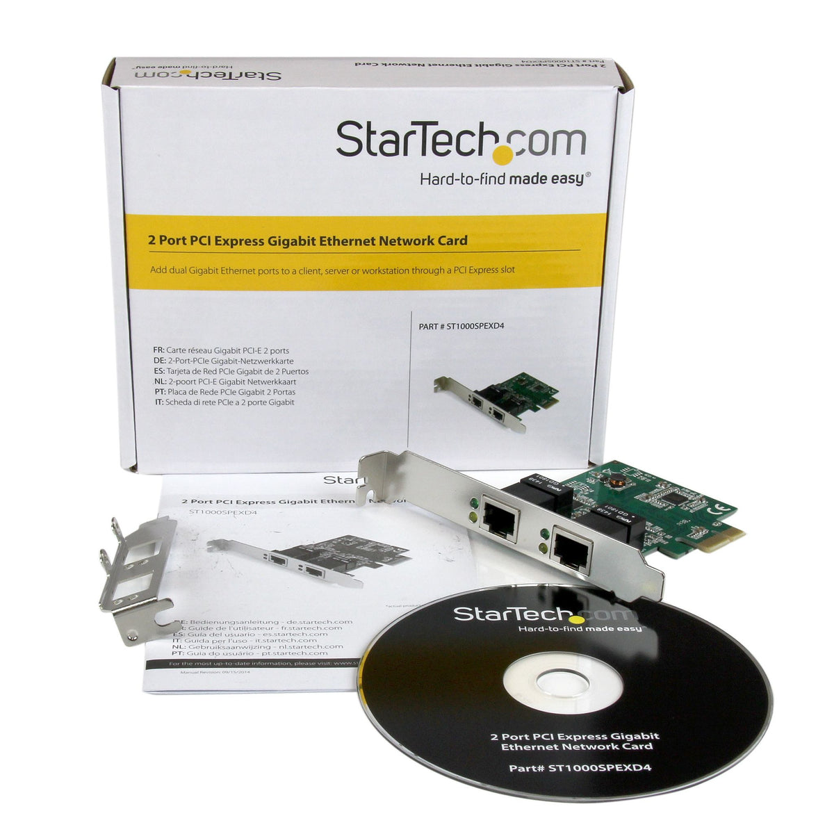 StarTech.com Gigabit Ethernet Card PCI Express x1 2Port 10/100/1000Base-T