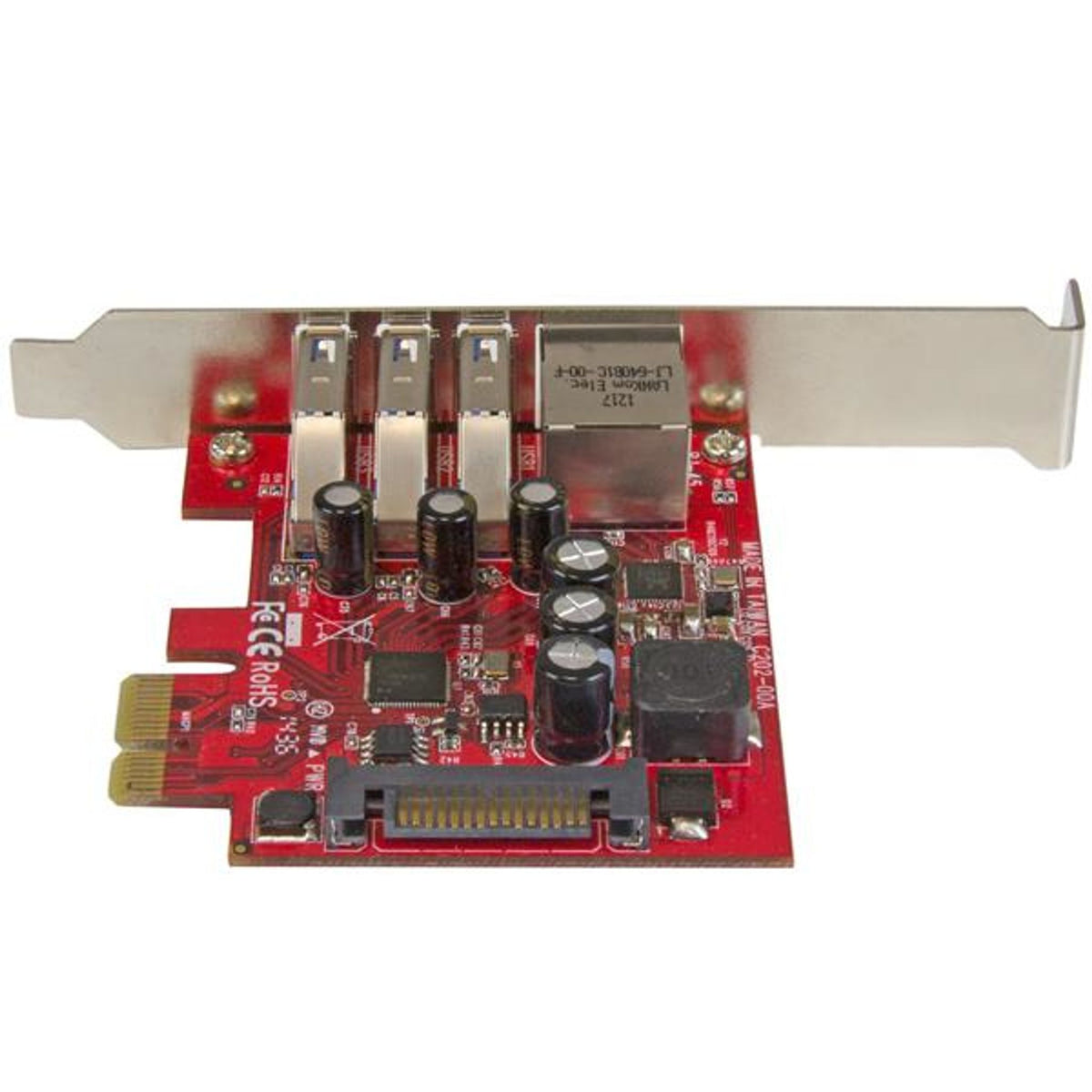 StarTech.com USB Adapter PCI Express x2 3x USB 3.0 1x RJ-45