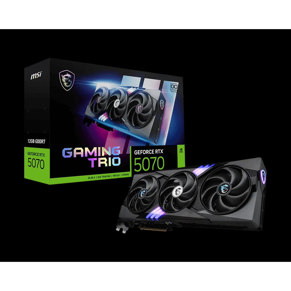 MSI GeForce RTX 5070 GAMING TRIO OC 12GB GDDR7 2610MHz Graphics Card tl:2ed877c2