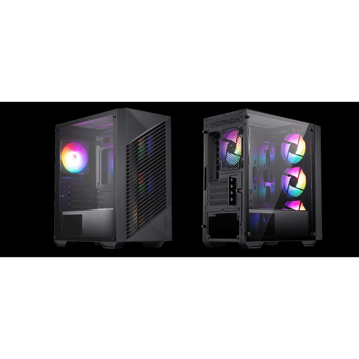 MSI PRO FORGE M050A Mini-Tower mATX/ITX GPU 300mm CPU 160mm 4 Slots RGB Fans 2x2.5" 2x3.5" Top Rad tl:e821413d
