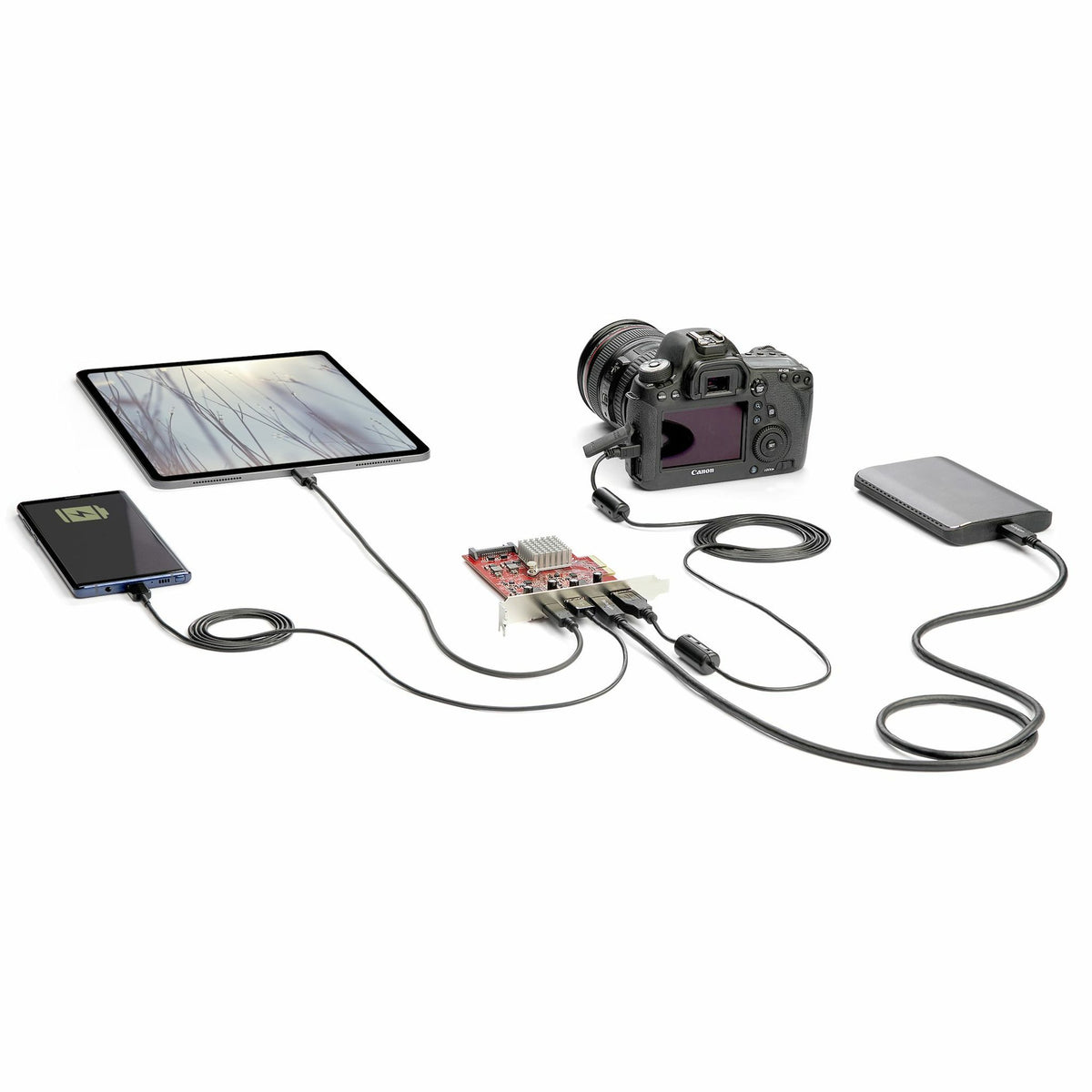 StarTech.com USB Adapter - PCI Express x4 - Plug-in Card - Red - UASP Support