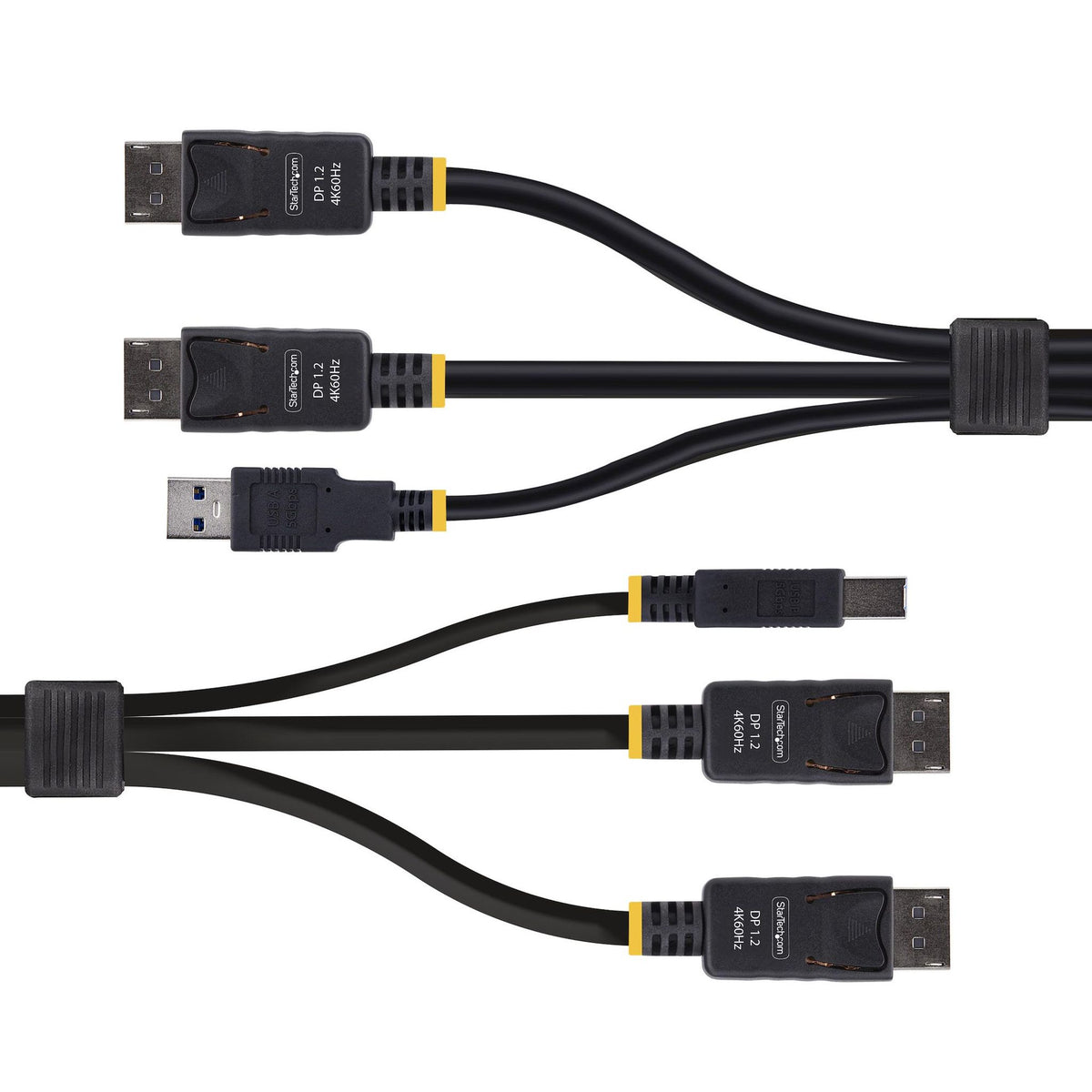 StarTech.com 1.8m Dual-DisplayPort USB 5Gbps KVM Cable 4K 60Hz