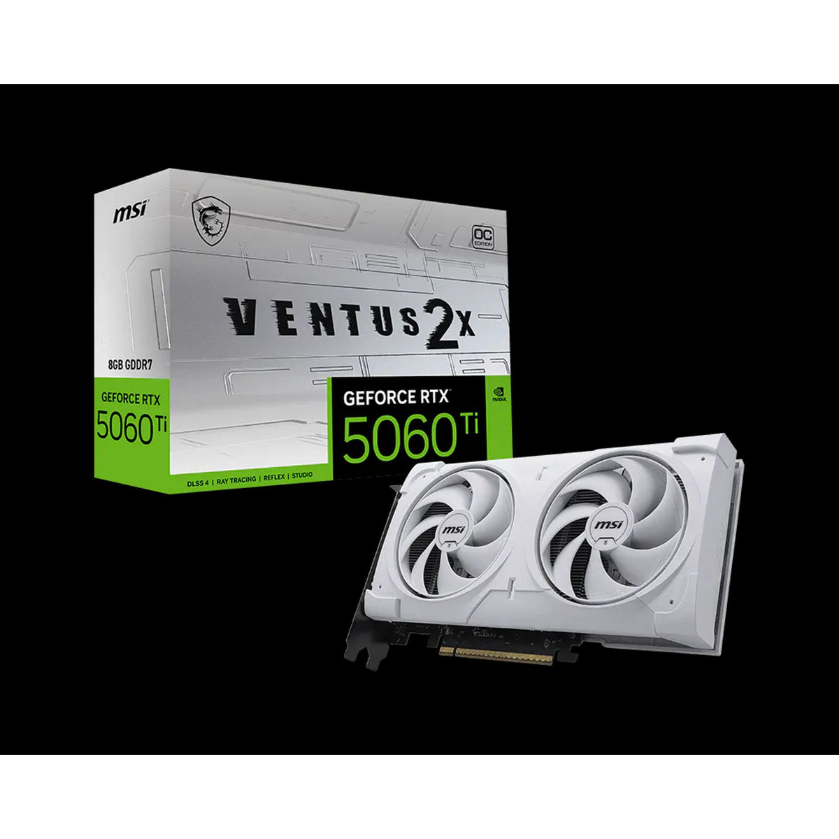 MSI GeForce RTX 5060 Ti 8G Ventus 2X OC White Plus 8GB GDDR7 Boost 2602 MHz tl:9432a92b