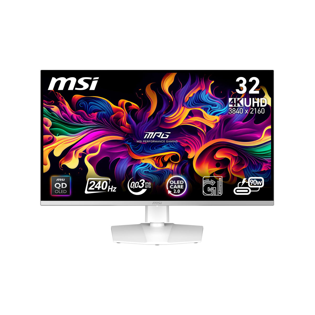 MSI 32" 4K 240Hz QD-OLED Monitor Type-C 90W TRUE BLACK 400