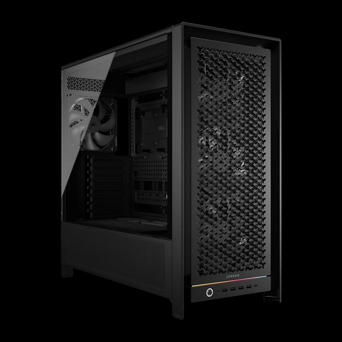 Corsair FRAME 5000D RS HIGH-AIRFLOW MID-TOWER PC CASE - BLACK ATX 450mm GPU 1... tl:4471487b